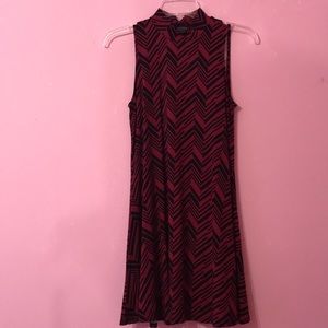 Burgundy and Black Dress
